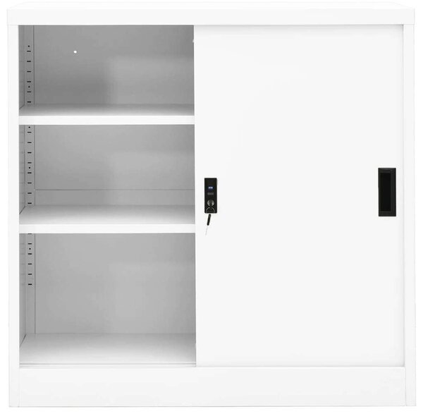 VidaXL Irodai Szekrény - Acél - Tolóajtó - 90x40x90 cm
