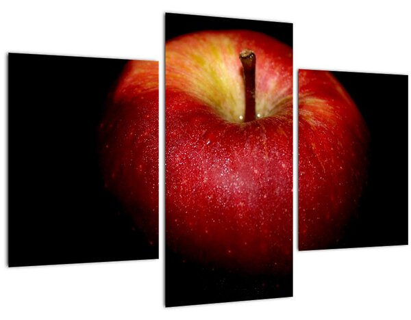 Az alma képe és a fekete háttér (90x60 cm)