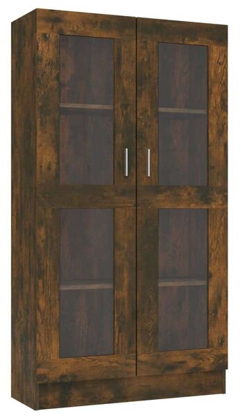 VidaXL füstös tölgy színű szerelt fa vitrinszekrény 82,5x30,5x150 cm