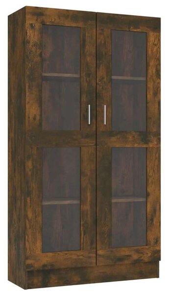 VidaXL füstös tölgy színű szerelt fa vitrinszekrény 82,5x30,5x150 cm
