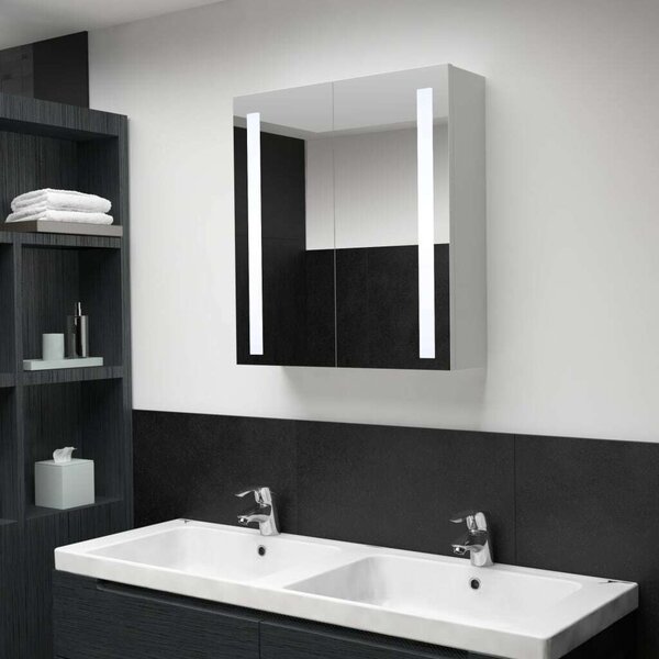 VidaXL LED Tükör Szekrény - 62x14x62 cm