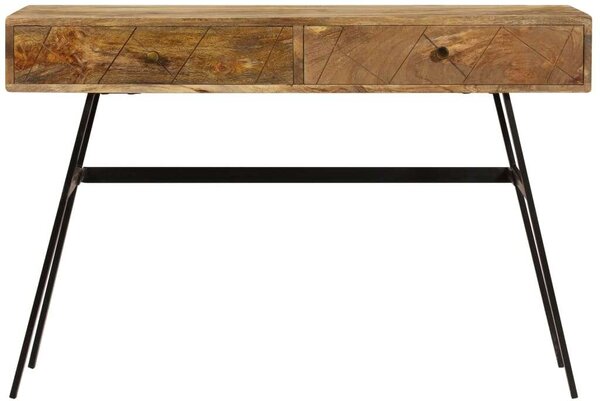 VidaXL Mangófa Íróasztal - 2 Fiókos - 110x50x76 cm