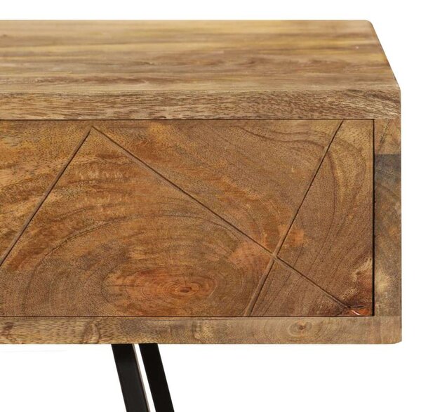 VidaXL Mangófa Íróasztal - 2 Fiókos - 110x50x76 cm