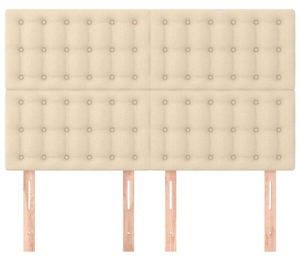 Fejtámla szett - 4 db - Krémszínű szövet - 72x5x78/88 cm