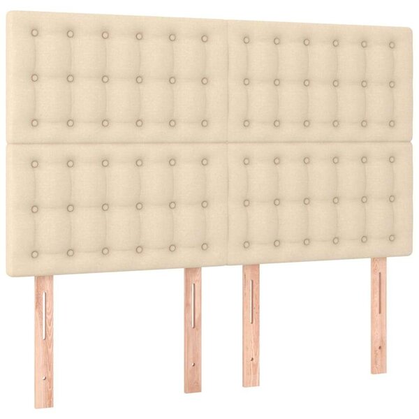 Fejtámla szett - 4 db - Krémszínű szövet - 72x5x78/88 cm