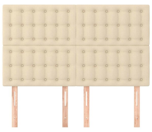Fejtámla szett - 4 db - Krémszínű szövet - 72x5x78/88 cm
