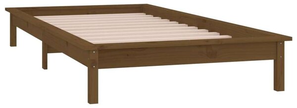 VidaXL Fenyőfa Ágykeret LED-del - 100x200 cm