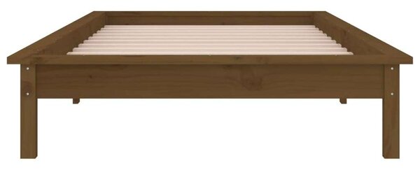 VidaXL Fenyőfa Ágykeret LED-del - 100x200 cm