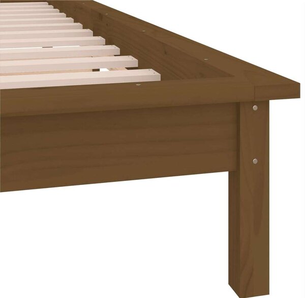 VidaXL Fenyőfa Ágykeret LED-del - 100x200 cm