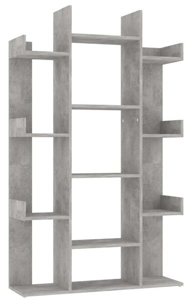 Modern Könyvespolc - Betonszürke - 13 Rekesz - 86x25,5x140 cm