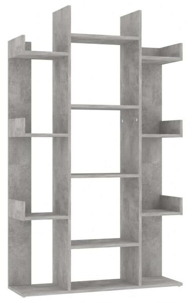 Modern Könyvespolc - Betonszürke - 13 Rekesz - 86x25,5x140 cm