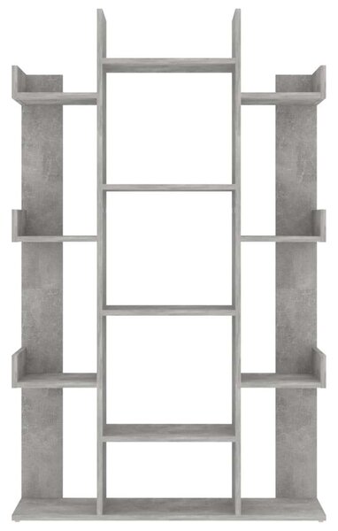 Modern Könyvespolc - Betonszürke - 13 Rekesz - 86x25,5x140 cm