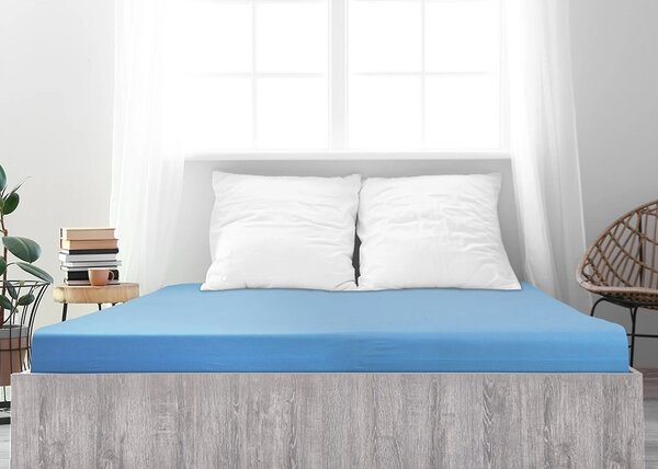 Mako-jersey pamut lepedő LUXORA 90x200 cm világoskék