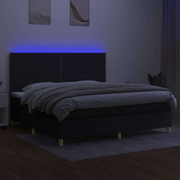 VidaXL LED-es Ágy - Rugós - 200x200 cm