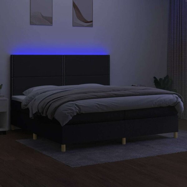 VidaXL LED-es Ágy - Rugós - 200x200 cm
