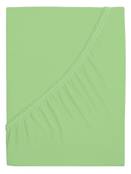 Mako-jersey pamut lepedő LUXORA 90x200 cm világoszöld