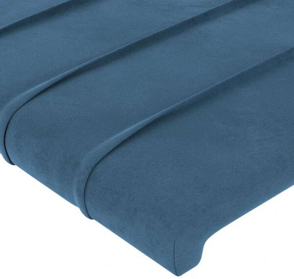 Bársony LED Fejtámla - Sötétkék - 103x16x118/128cm