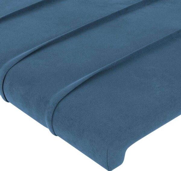 Bársony LED Fejtámla - Sötétkék - 103x16x118/128cm