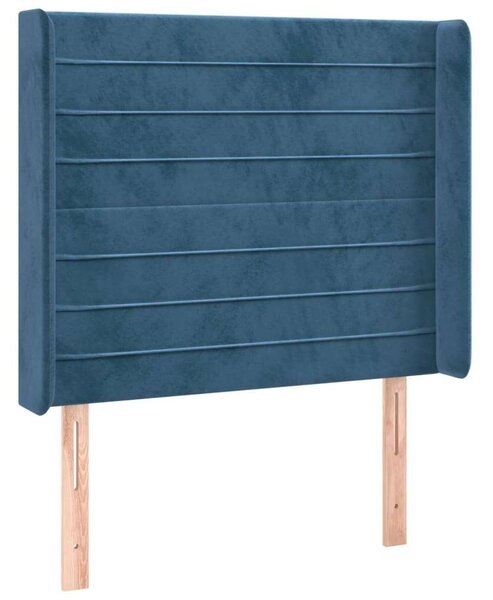 Bársony LED Fejtámla - Sötétkék - 103x16x118/128cm
