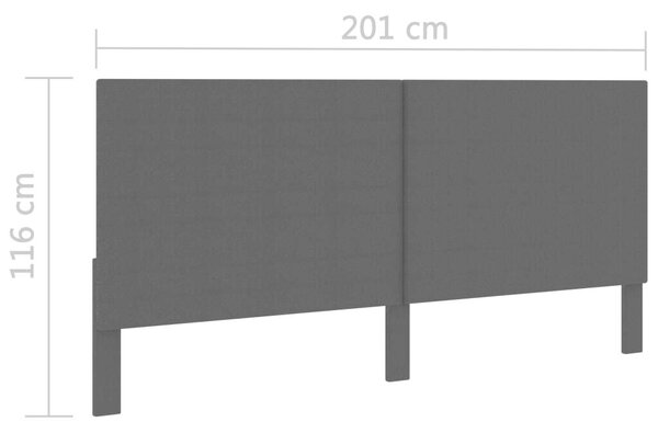 VidaXL sötétszürke szövet fejvég 200 x 200 cm