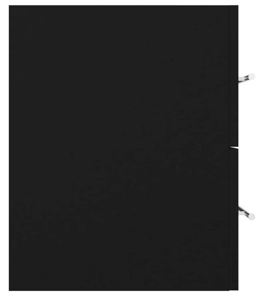 Fekete forgácslap mosdószekrény 100 x 38,5 x 48 cm
