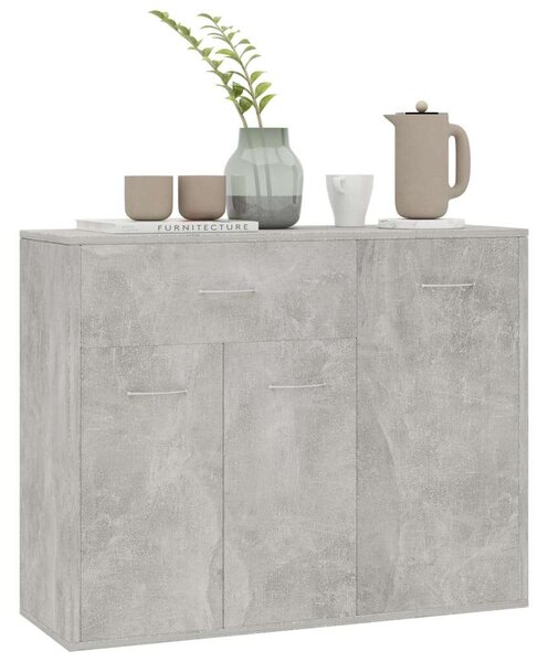 Modern Tálalószekrény - Betonszürke - 88x30x70 cm