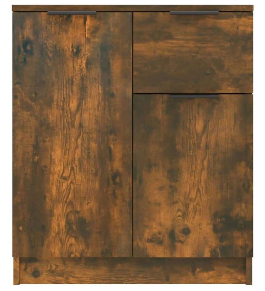 2 db füstös tölgyszínű szerelt fa tálalóasztal 60 x 30 x 70 cm