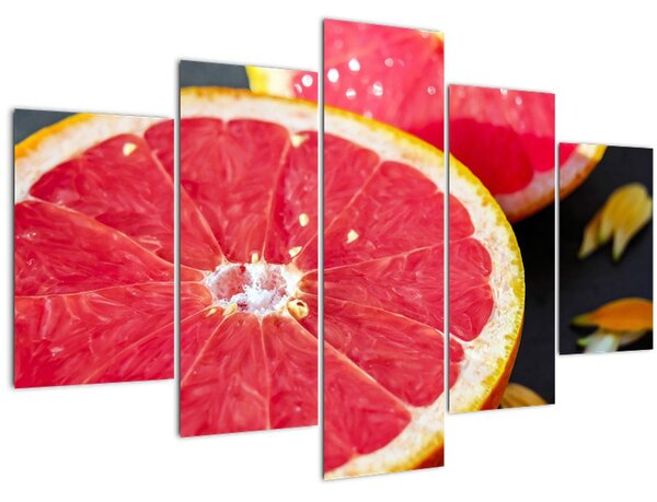 Szeletelt grapefruit képe (150x105 cm)