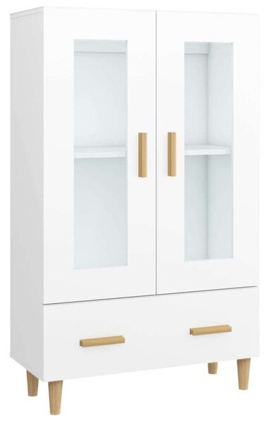 VIDAXL - Fehér Fa Magasszekrény - Üvegajtó - 70x31x115 cm