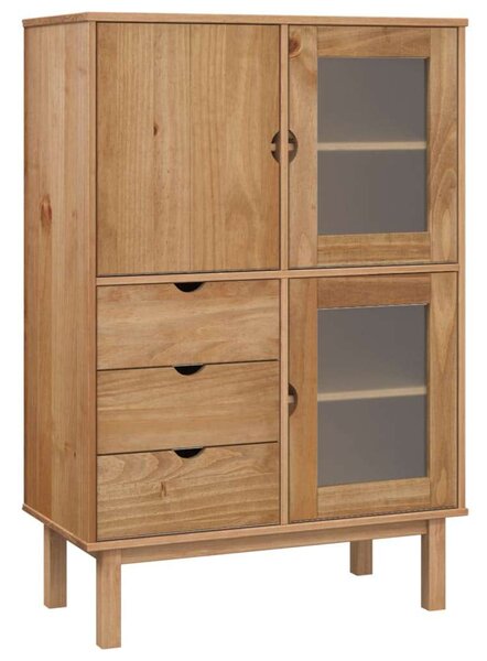 VidaXL OTTA tömör fenyőfa magasszekrény 85 x 43 x 125 cm