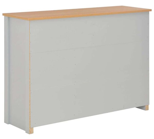 Modern Komód - Szürke Fa - 112x35x81 cm