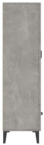 Betonszürke szerelt fa magasszekrény 70 x 31 x 115 cm