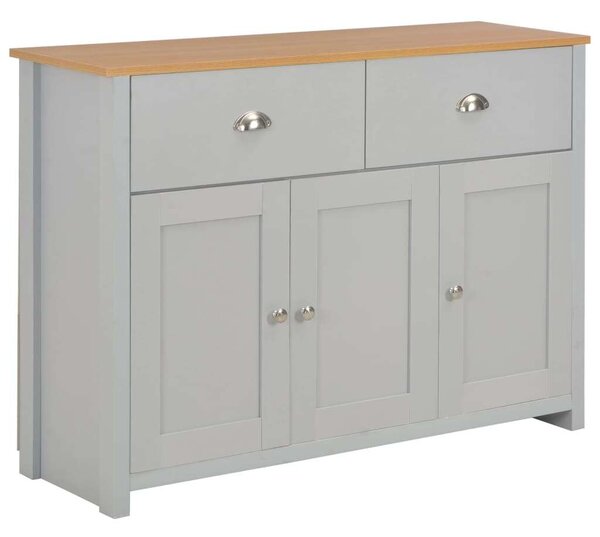 Modern Komód - Szürke Fa - 112x35x81 cm