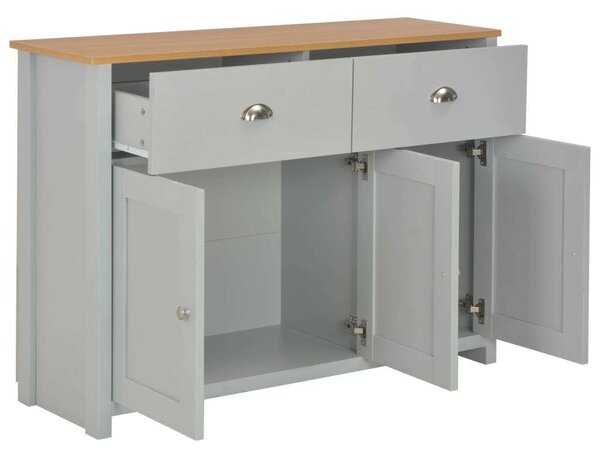 Modern Komód - Szürke Fa - 112x35x81 cm