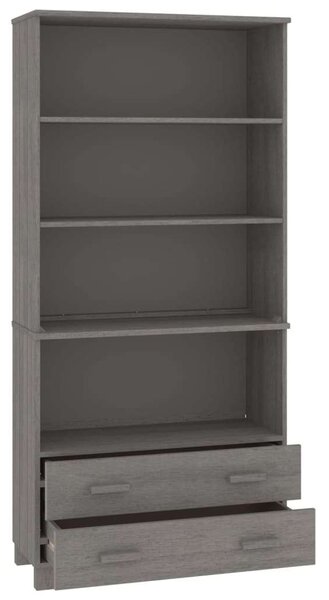 Hamar Polcrendszer - Tömör Fenyőfa - 85x35x180 cm - Világosszürke