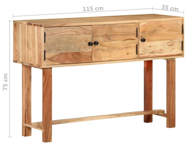 Tömör akácfa komód 115 x 35 x 75 cm