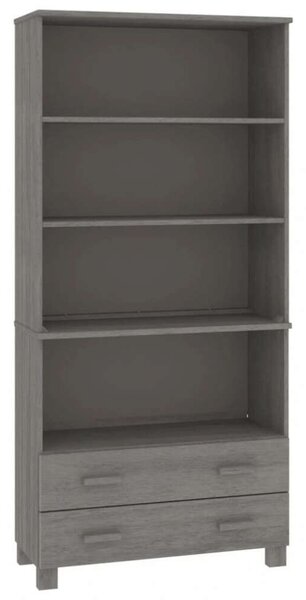 Hamar Polcrendszer - Tömör Fenyőfa - 85x35x180 cm - Világosszürke
