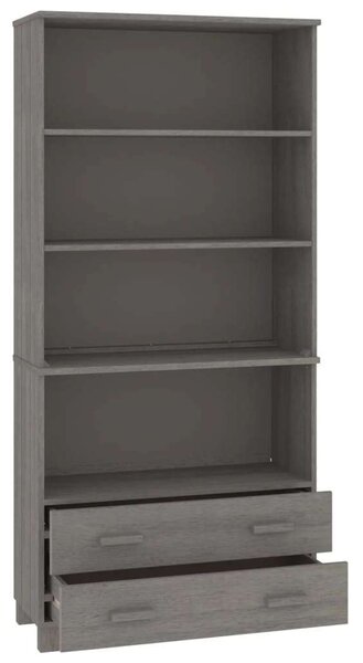 Hamar Polcrendszer - Tömör Fenyőfa - 85x35x180 cm - Világosszürke