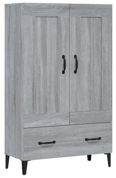 Szürke sonoma színű szerelt fa magasszekrény 70 x 31 x 115 cm