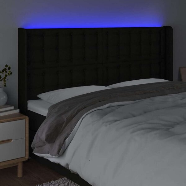 VidaXL LED Fejtámla - Fekete Szövet - 163cm