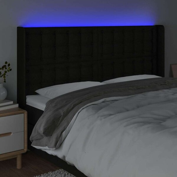 VidaXL LED Fejtámla - Fekete Szövet - 163cm