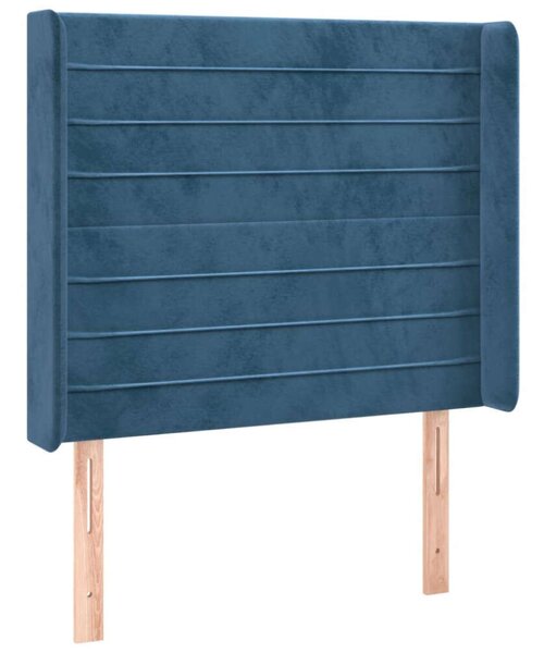 VidaXL sötétkék bársony LED-es fejtámla 83x16x118/128 cm