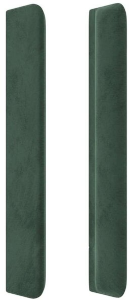 VidaXL Bársony Fejtámla - Sötétzöld - 103x16x118/128cm