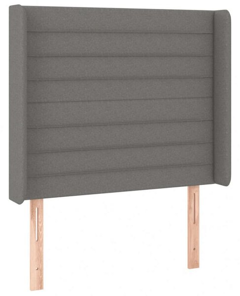 VidaXL LED Ágyfejtámla - Szövet - Sötétszürke - 83x16x118/128cm