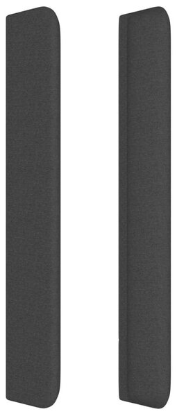Fekete Szövet Fejtámla Szárnyakkal - 103x16x118/128cm