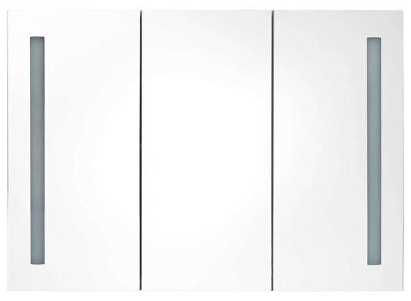 VidaXL Fürdőszobaszekrény - Tölgy - LED - 89x14x62 cm