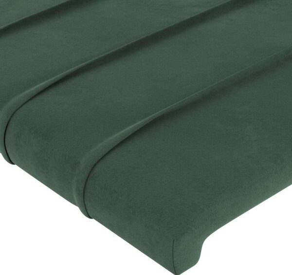 VidaXL Bársony Fejtámla - Zöld - 163x16x118/128 cm