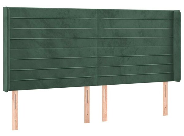 VidaXL Bársony Fejtámla - Zöld - 163x16x118/128 cm