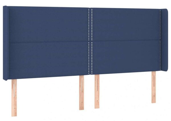 VidaXL kék szövet LED-es fejtámla 183x16x118/128 cm