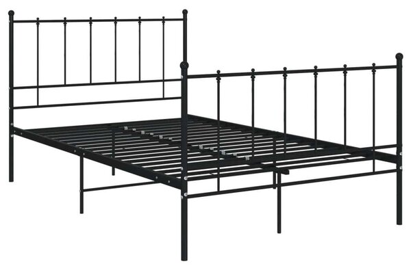 VidaXL fekete fém ágykeret 120 x 200 cm